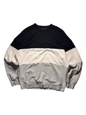 360 Sweater Men's Black, White & Gray Colorblock Crewneck